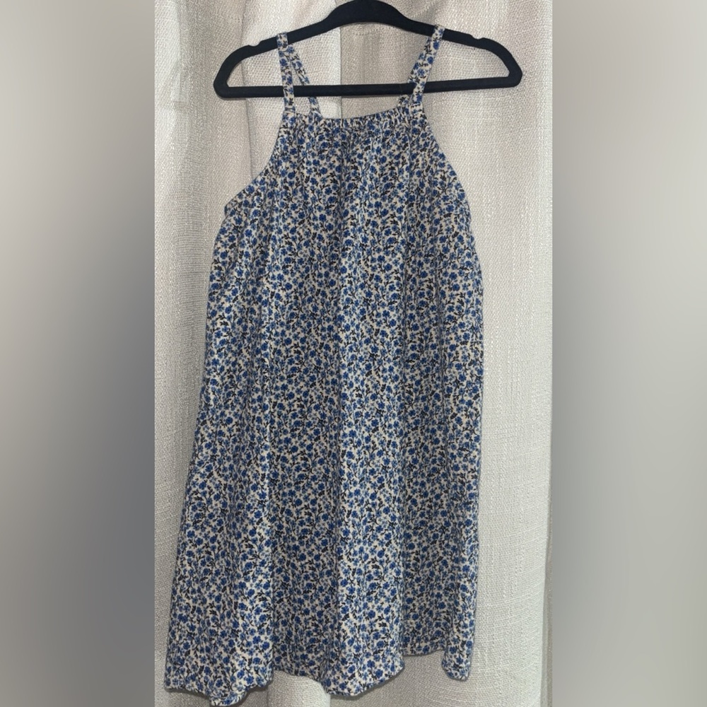 H&M Blue Floral Maxi Skirt